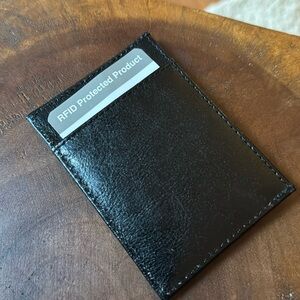 genuine leather RFID shield card holder